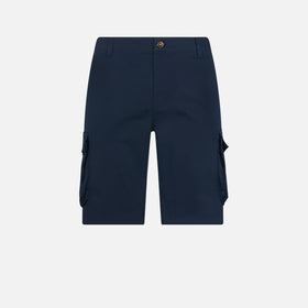 Man blue cotton cargo shorts - MC2 Saint Barth