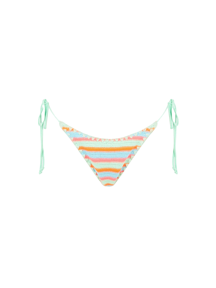 Gestreifte Häkel-Badehose für Damen