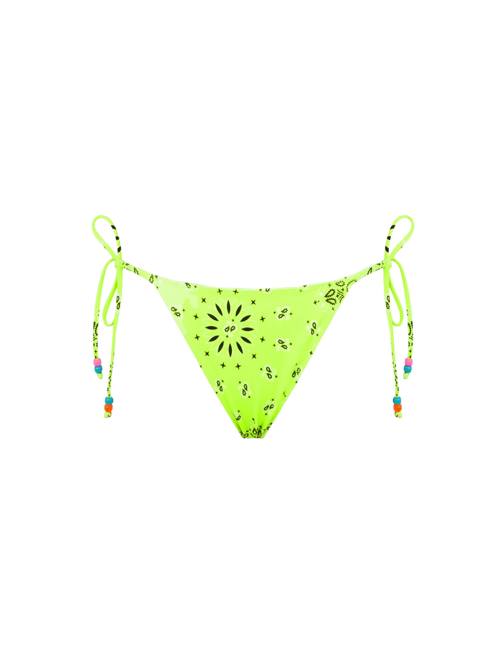 Woman bandeau bikini with bandanna print and charms - MC2 Saint Barth