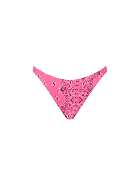 Woman cheeky swim briefs with bandanna print - MC2 Saint Barth