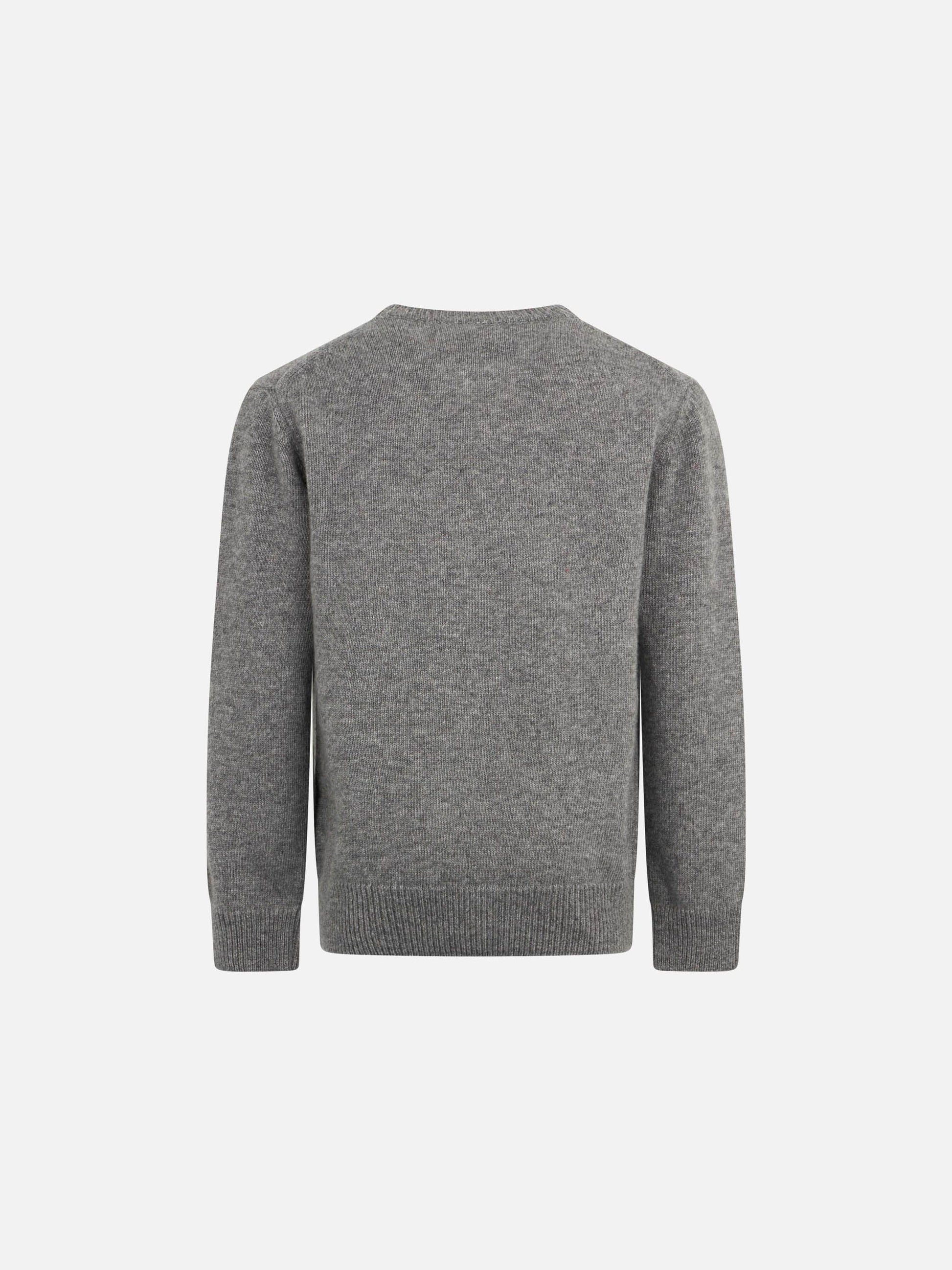 Boy crewneck sweater with Cortina hat print - MC2 Saint Barth