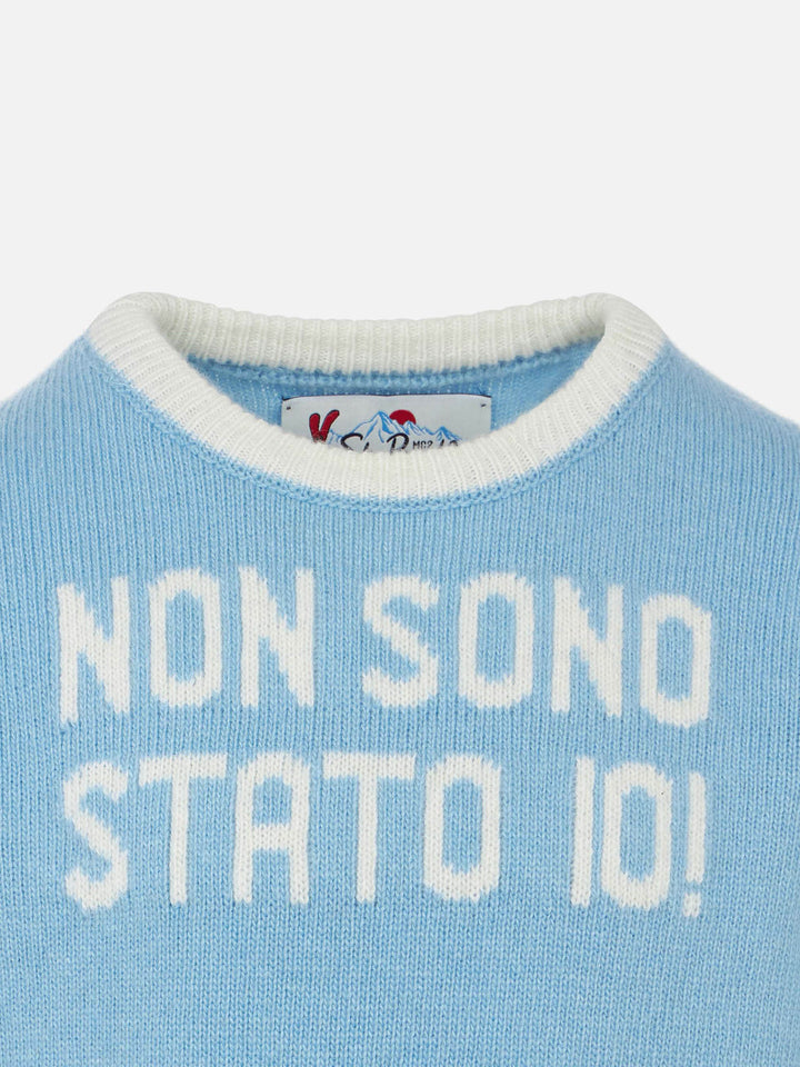 Boy crewneck sweater with Non Sono Stato Io! print