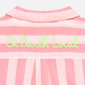 Striped mini Brigitte shirt with St. Barth Local embroidery - MC2 Saint Barth