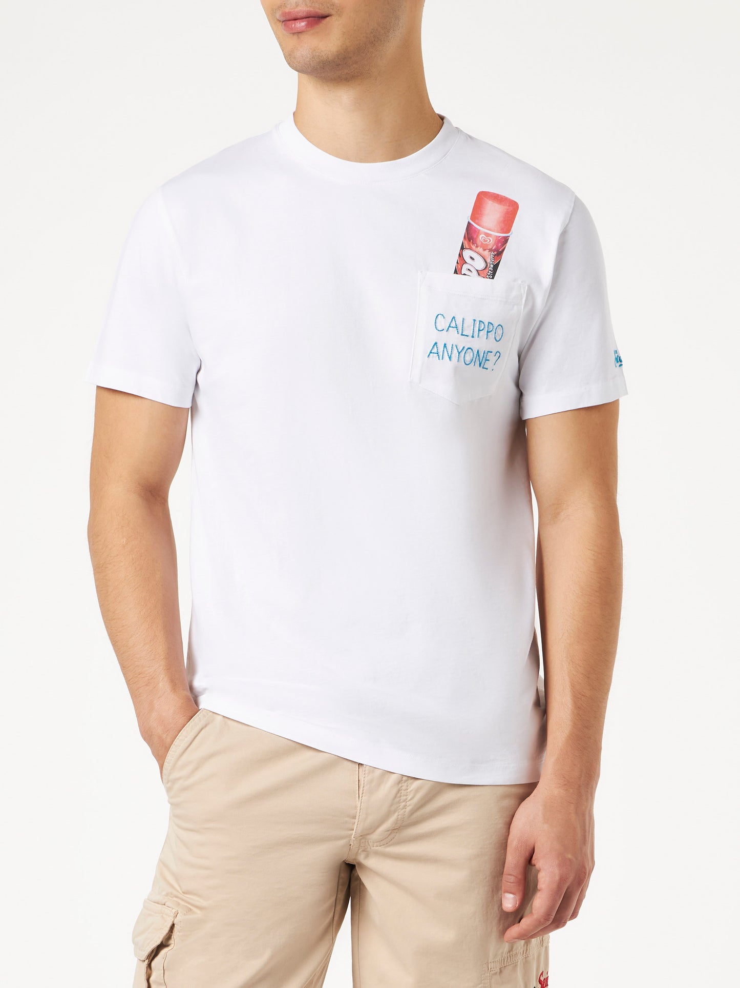 Cotton t-shirt with Calippo Anyone? embroidery| Algida® Special Edition - MC2 Saint Barth