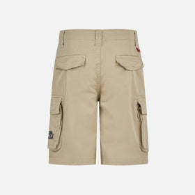 Boy beige cotton cargo shorts - MC2 Saint Barth