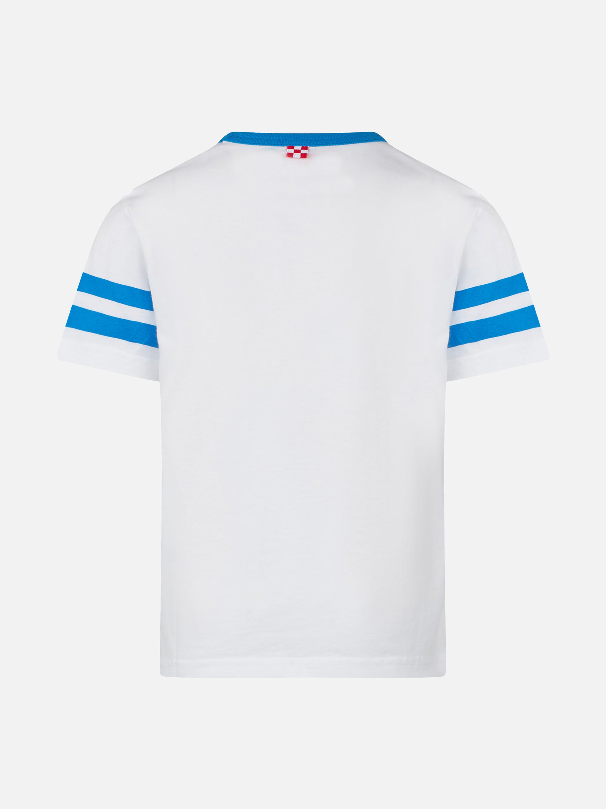 Boy cotton t-shirt with St. Barth College lettering - MC2 Saint Barth
