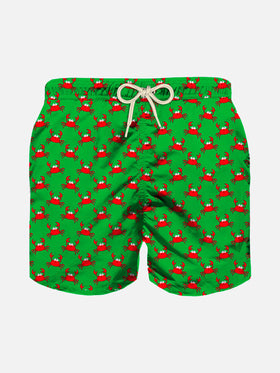 Costume da bagno da bambino con stampa granchio