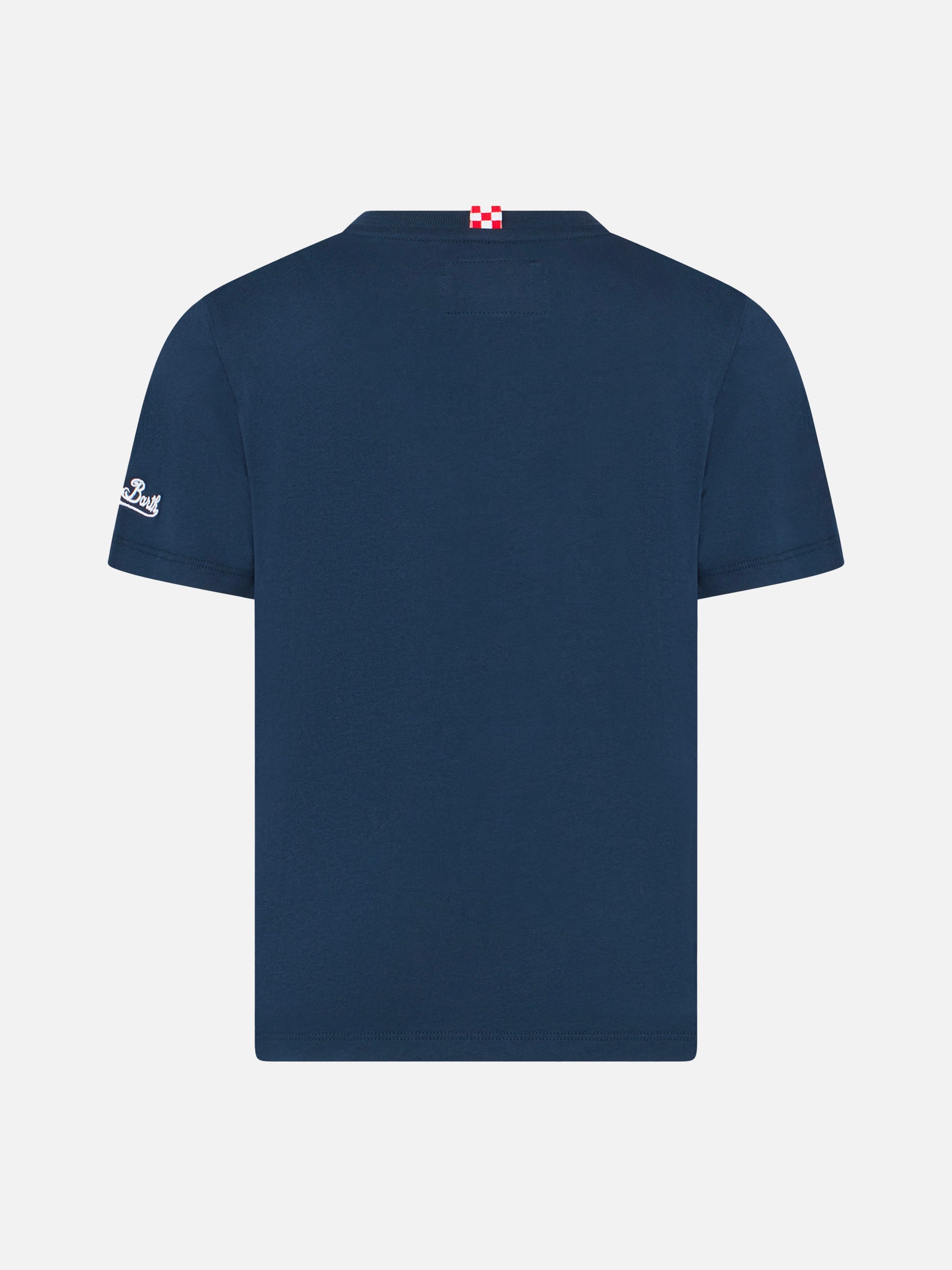 Boy cotton t-shirt with dinosaur print - MC2 Saint Barth