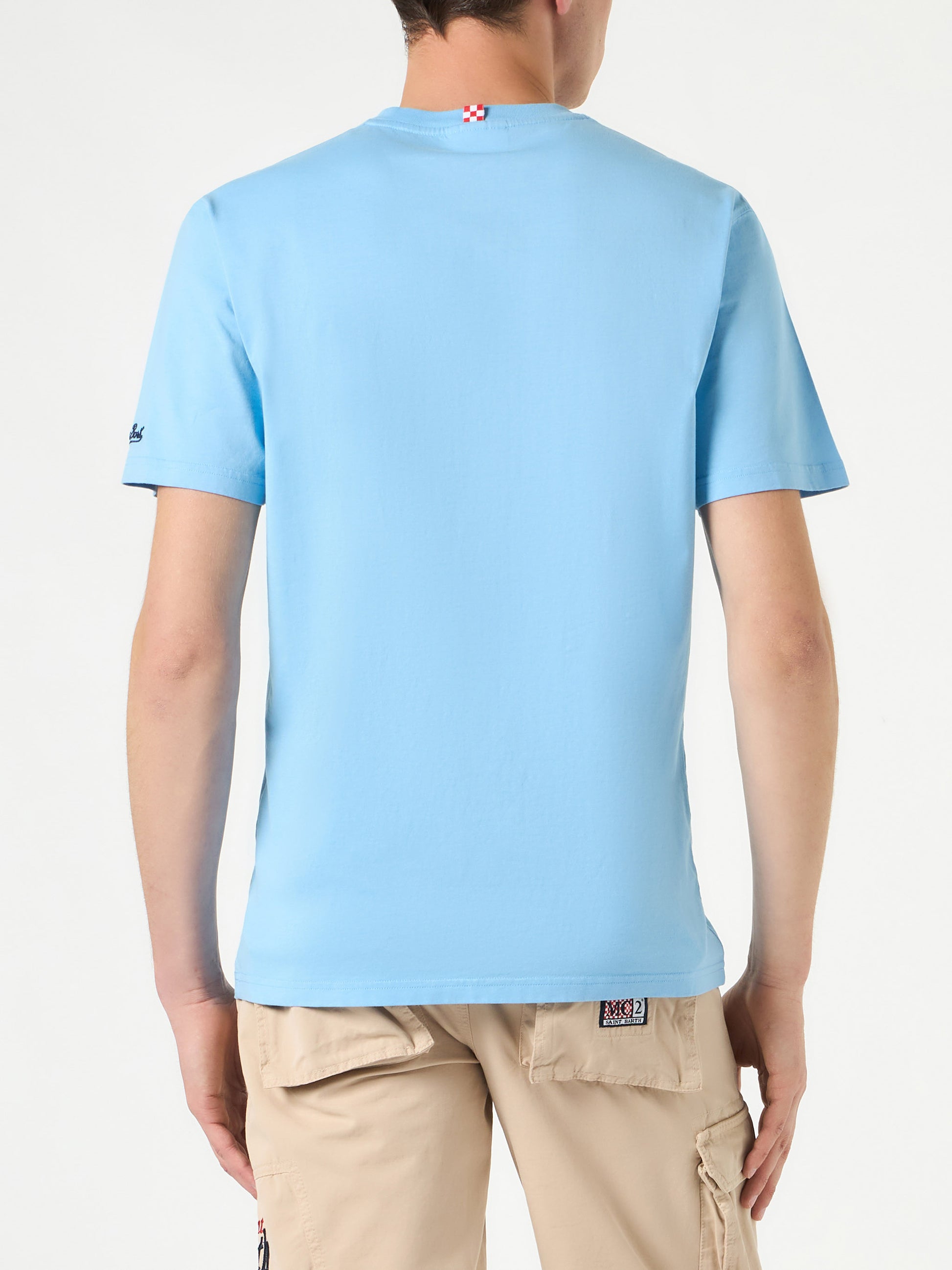 Man cotton t-shirt with ducky Estathé print | ESTATHE' SPECIAL EDITION - MC2 Saint Barth