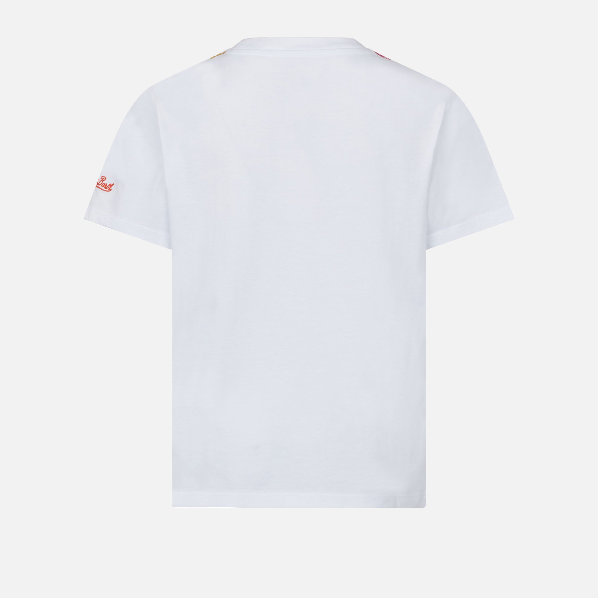Girl t-shirt with daisy embroidery and patch - MC2 Saint Barth
