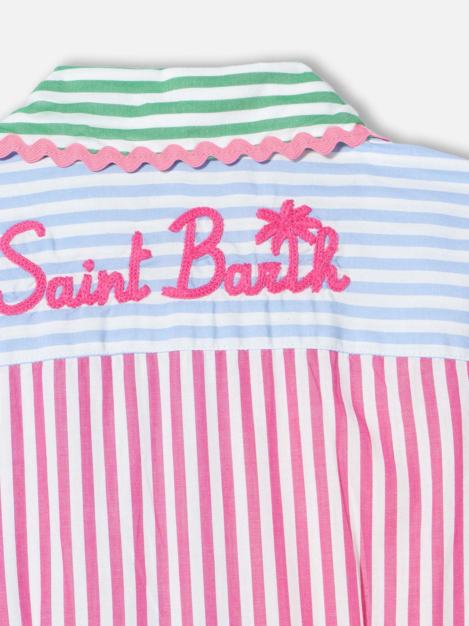 Cotton short dress Darya with embroidery - MC2 Saint Barth