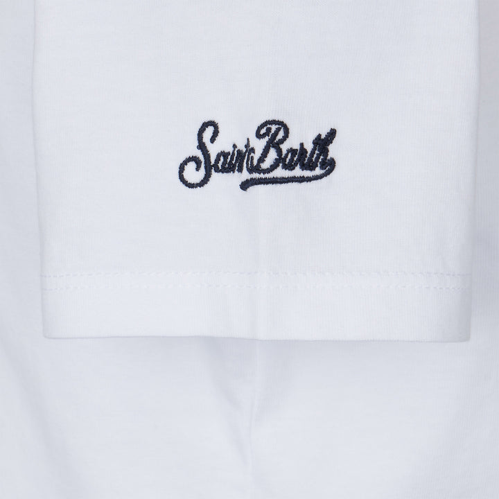 Girl t-shirt with Portami al mare! lettering - MC2 Saint Barth