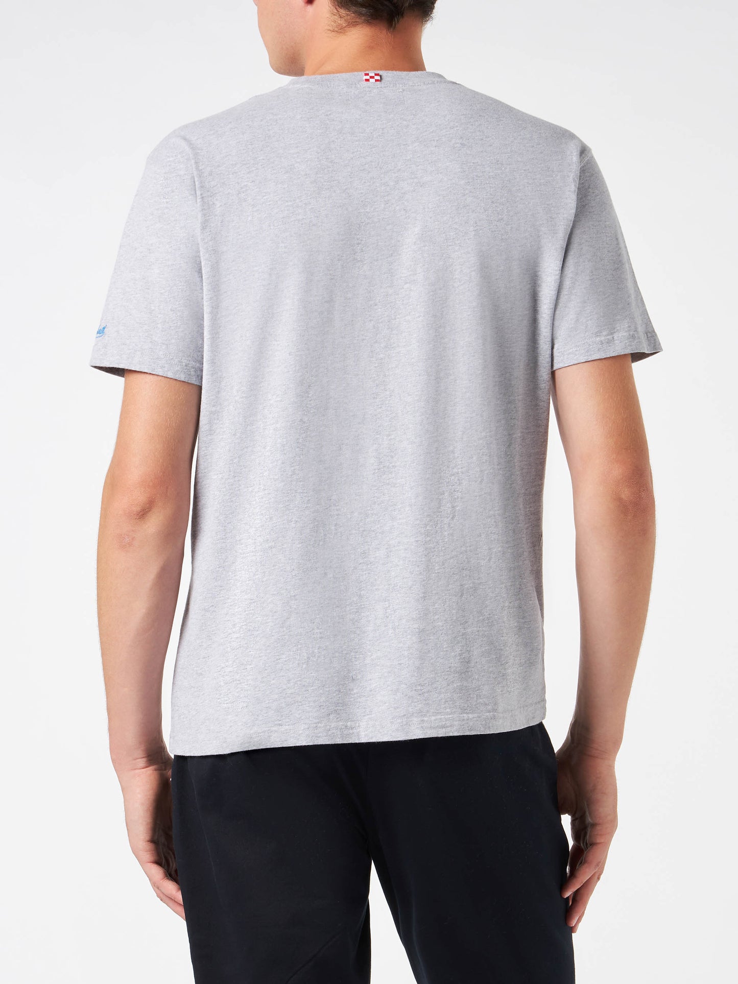 Man heavy cotton t-shirt with Sex Machine embroidery - MC2 Saint Barth