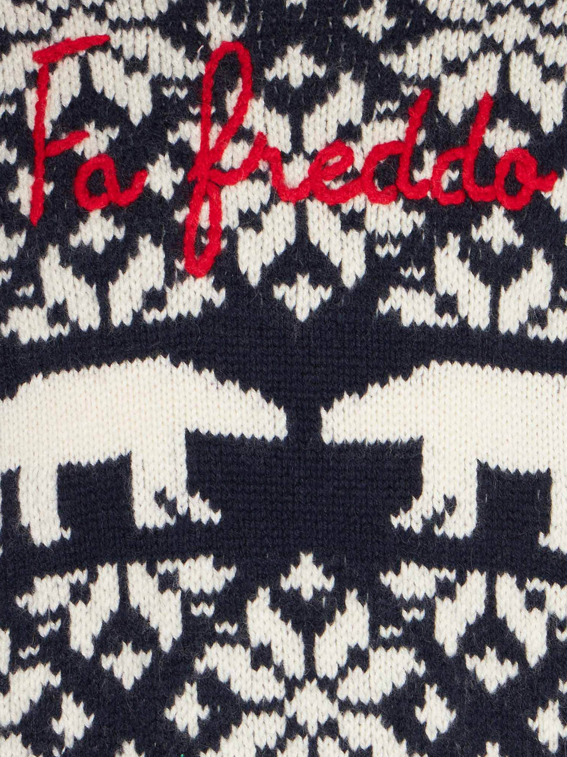 Boy crewneck sweater with norwegian pattern - MC2 Saint Barth