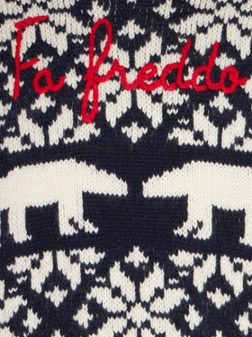 Boy crewneck sweater with norwegian pattern - MC2 Saint Barth