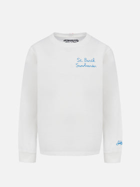 Boy heavy cotton t-shirt Luton with Crypto Duck Snow print | CRYPTO PUPPETS SPECIAL EDITION - MC2 Saint Barth