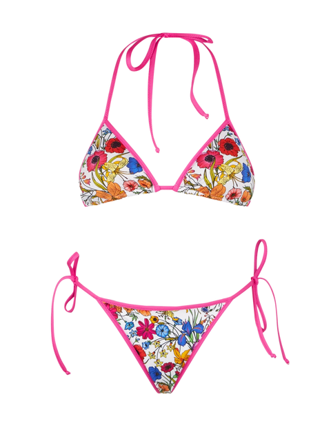 Woman triangle bikini with flower print - MC2 Saint Barth