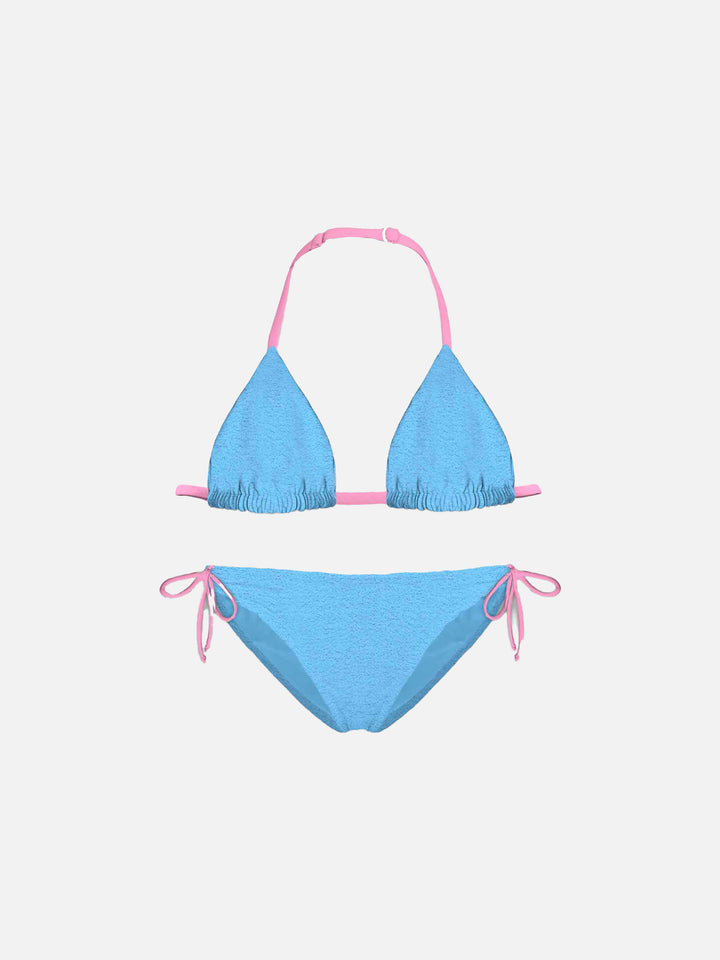 Girl light blue triangle bikini - MC2 Saint Barth
