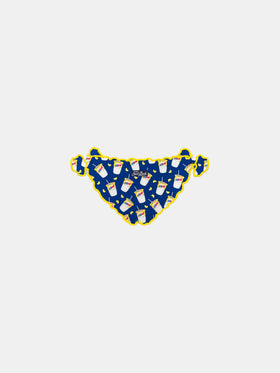Girl swim briefs with Estathé print | Estathé® Special Edition - MC2 Saint Barth