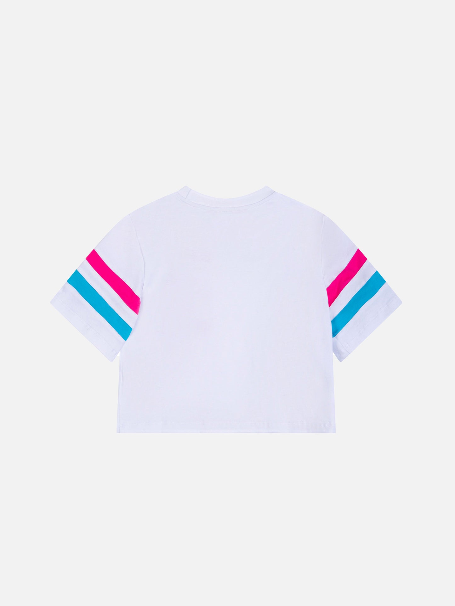Girl cotton cropped t-shirt - MC2 Saint Barth