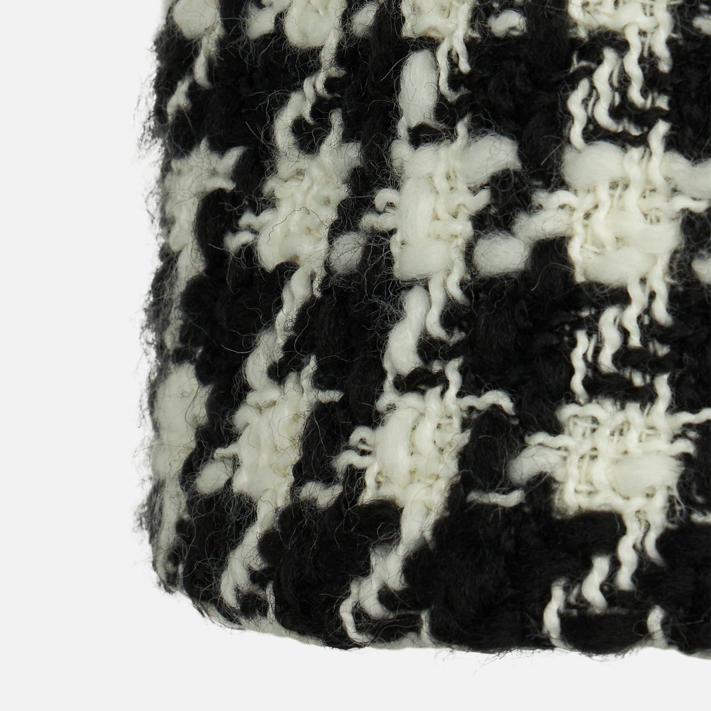 Girl fringed wooly skirt with pied de poule print - MC2 Saint Barth