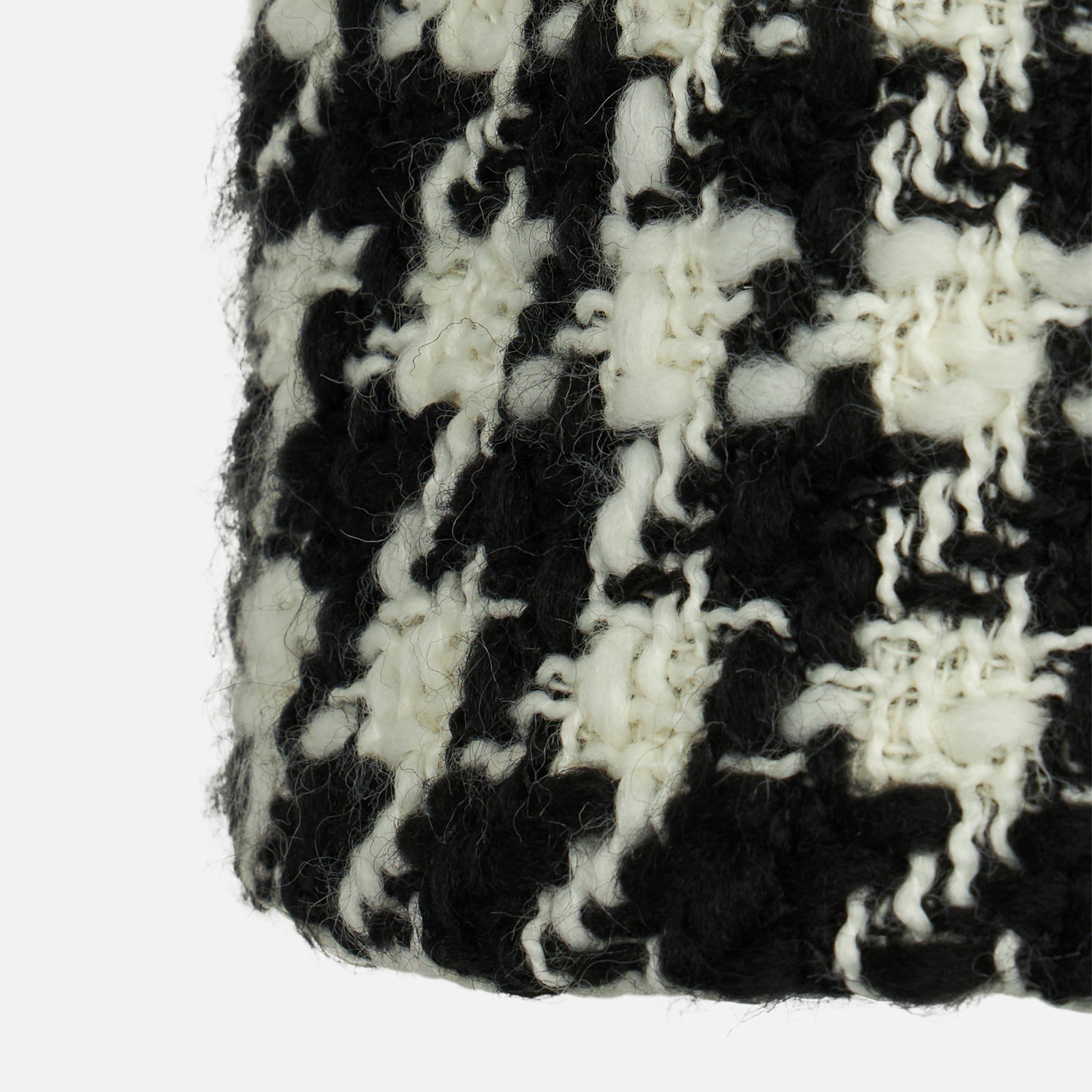 Girl fringed wooly skirt with pied de poule print - MC2 Saint Barth