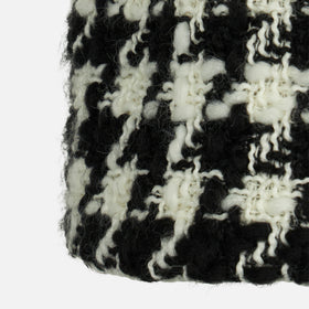 Girl fringed wooly skirt with pied de poule print - MC2 Saint Barth