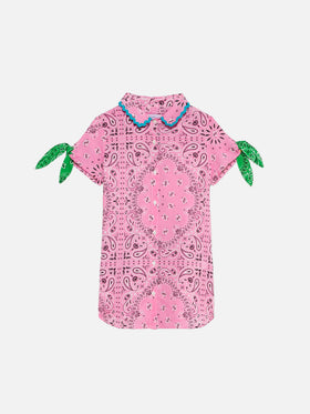 Girl shirt dress with bandanna print - MC2 Saint Barth