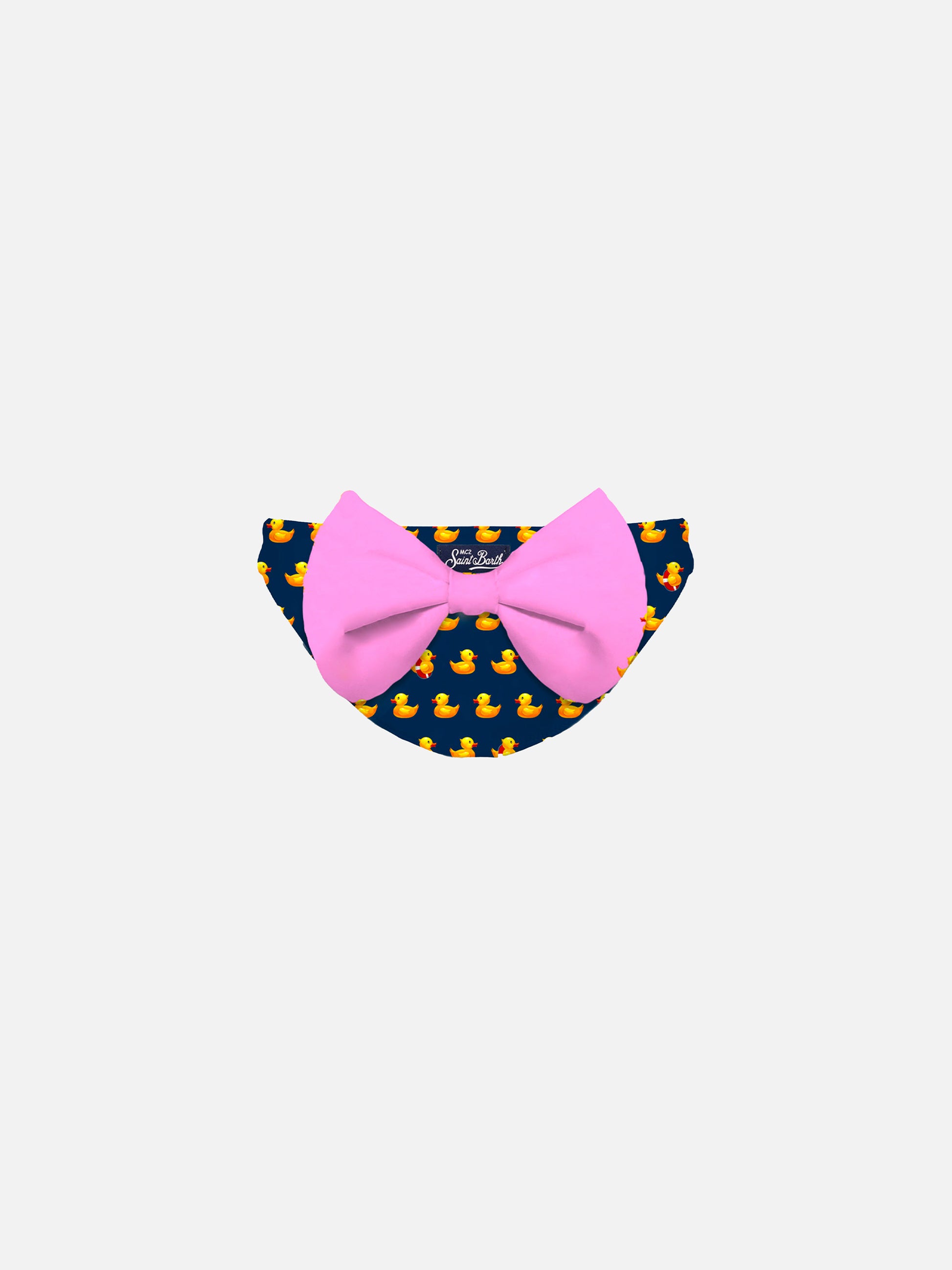 Girl ducky printed swim briefs with bow - MC2 Saint Barth