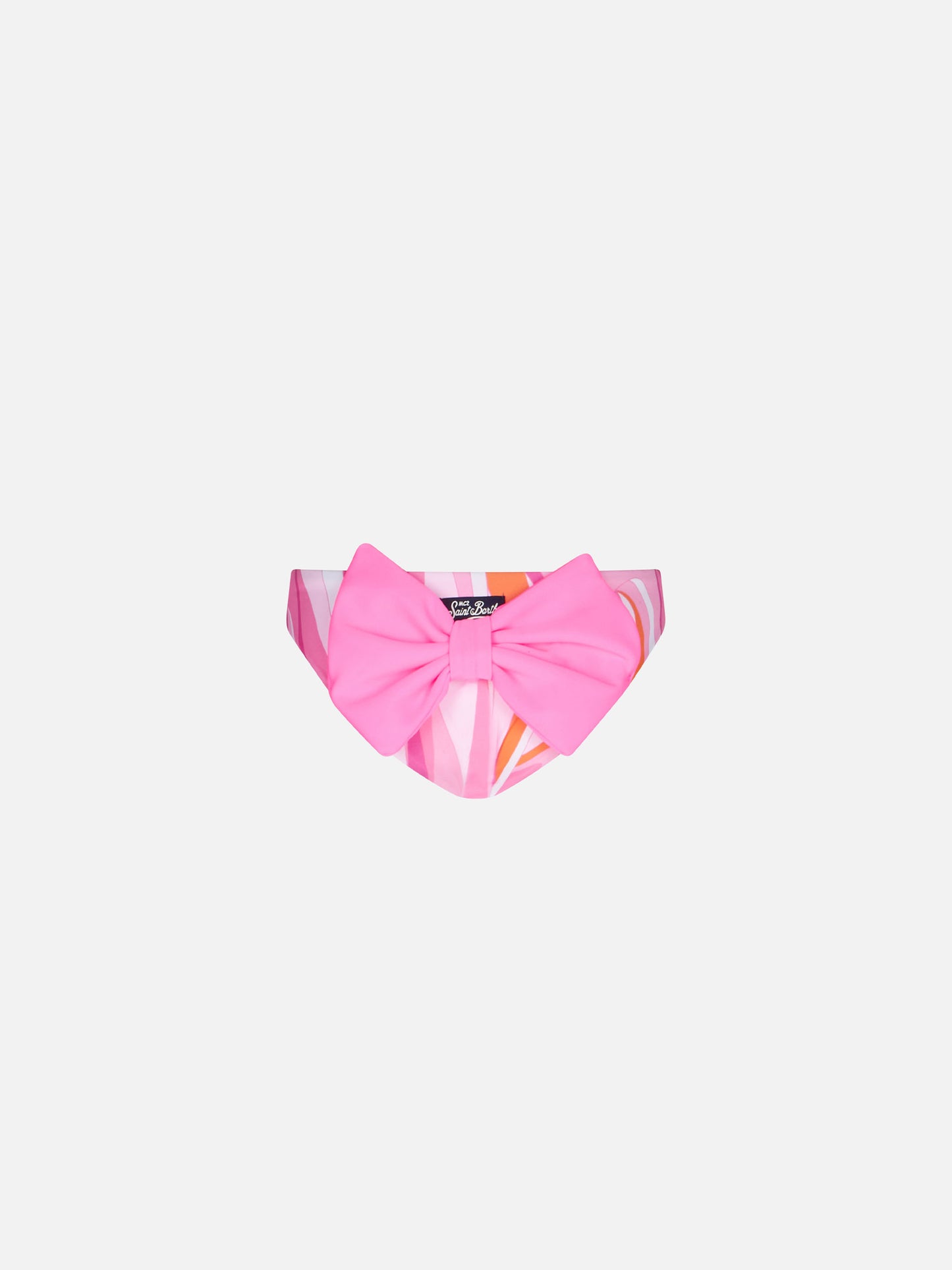 Girl swim briefs with multicolor waves print - MC2 Saint Barth