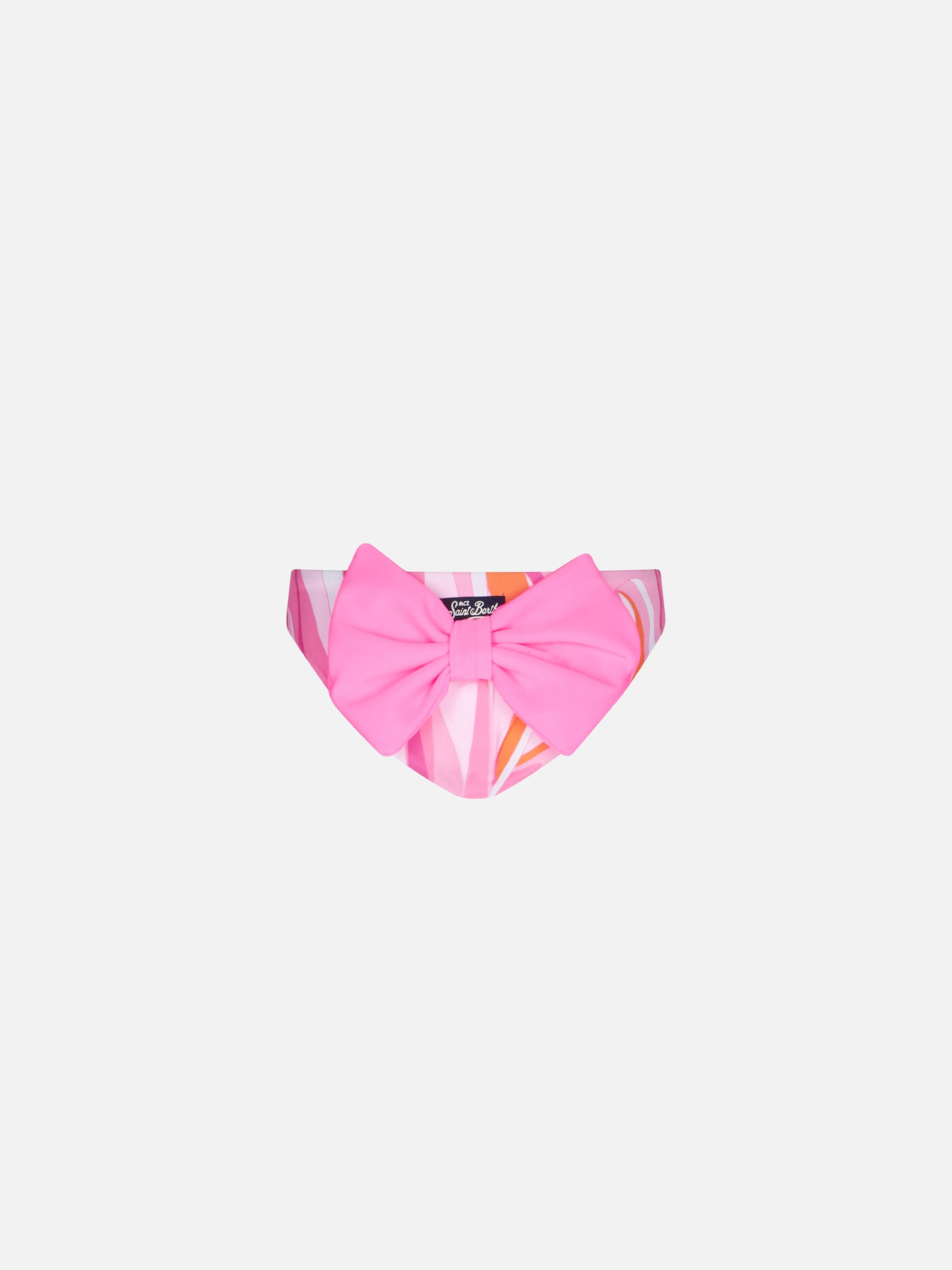 Girl swim briefs with multicolor waves print - MC2 Saint Barth