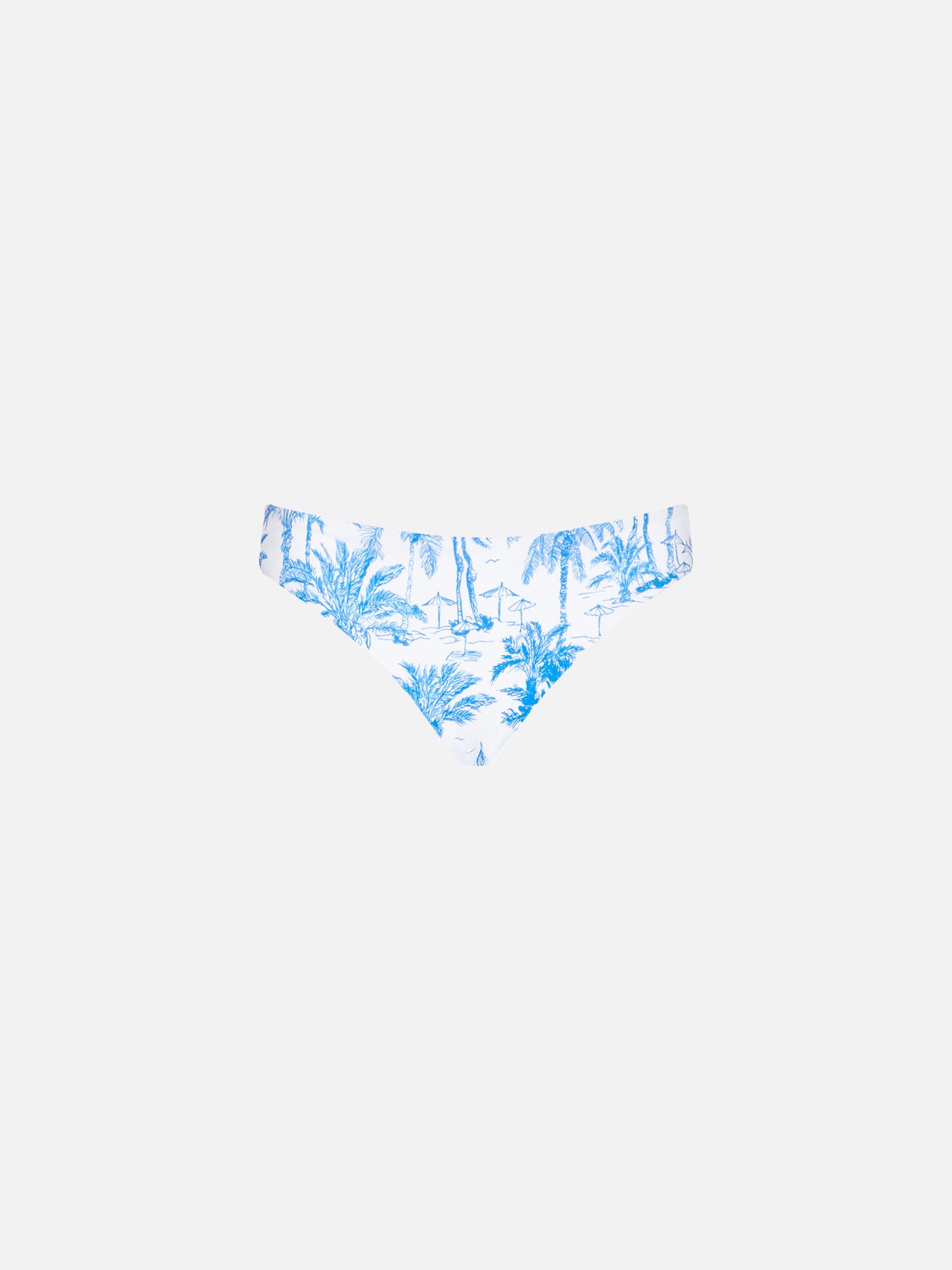 Girl swim briefs with toile de jouy print and bow - MC2 Saint Barth