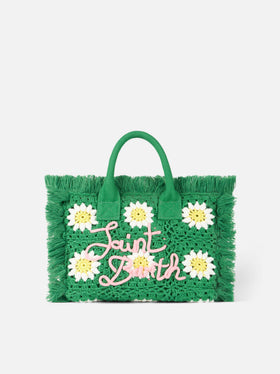 Colette handbag with crochet flower patches - MC2 Saint Barth