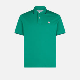 Green piquet polo with St. Barth logo - MC2 Saint Barth