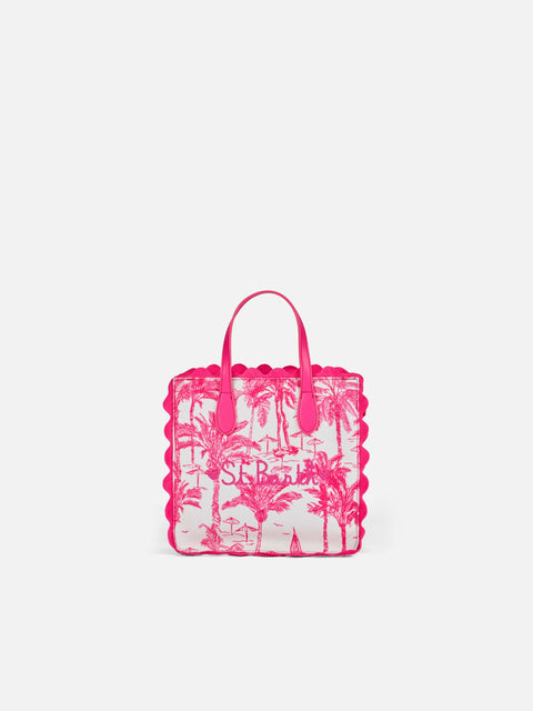 Vivian cotton handbag with toile de jouy print - MC2 Saint Barth