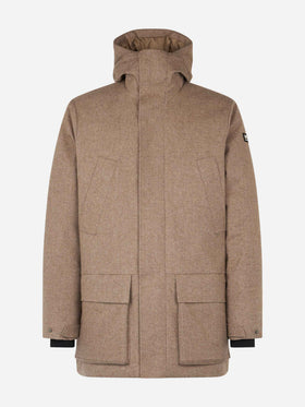 Man hooded parka Voyager with herringbone print - MC2 Saint Barth