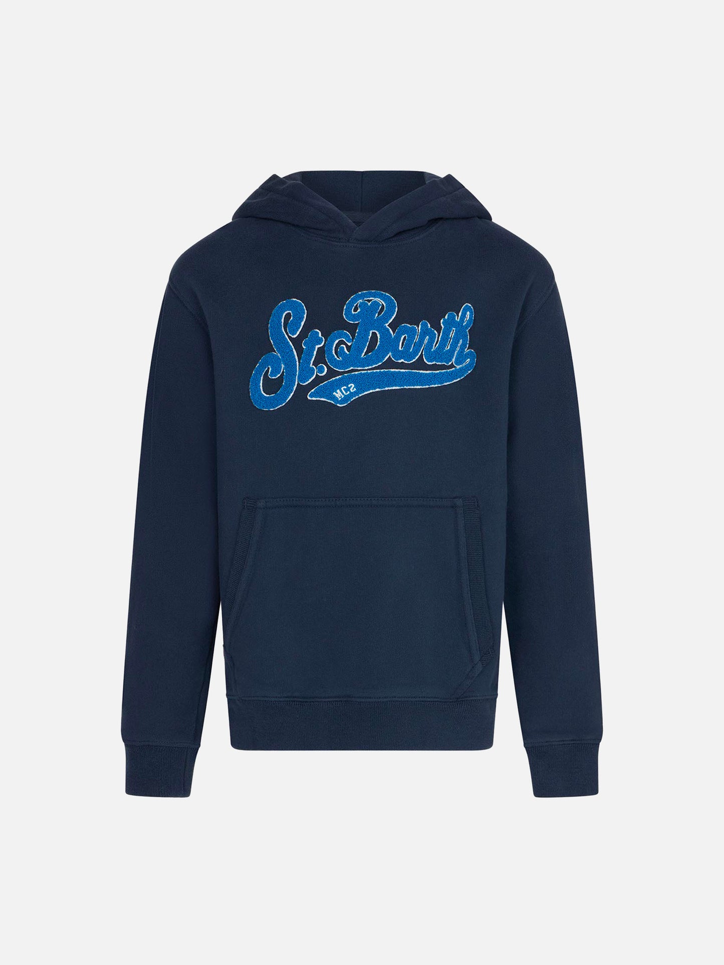 Boy navy blue hooded sweatshirt - MC2 Saint Barth