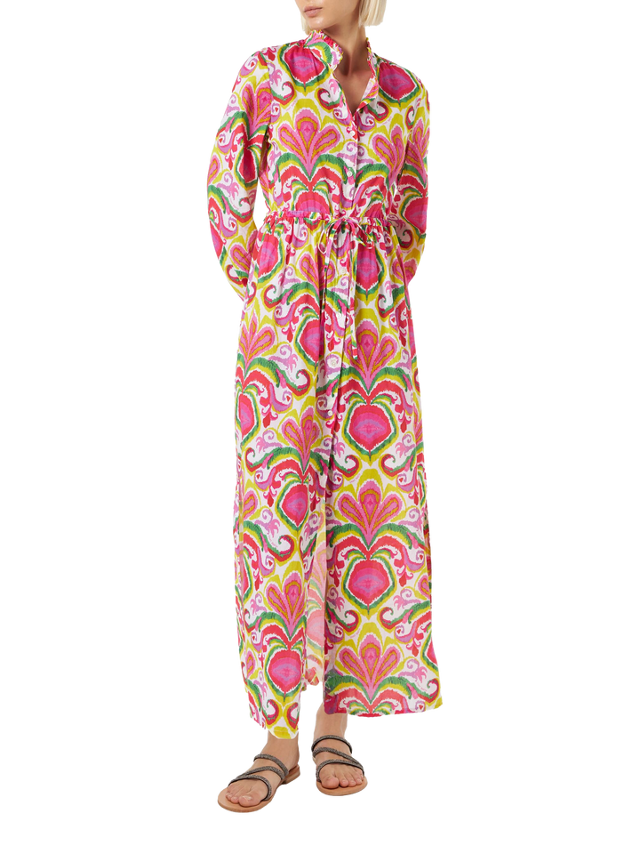 Damen-Strandkleid mit Ikat-Print