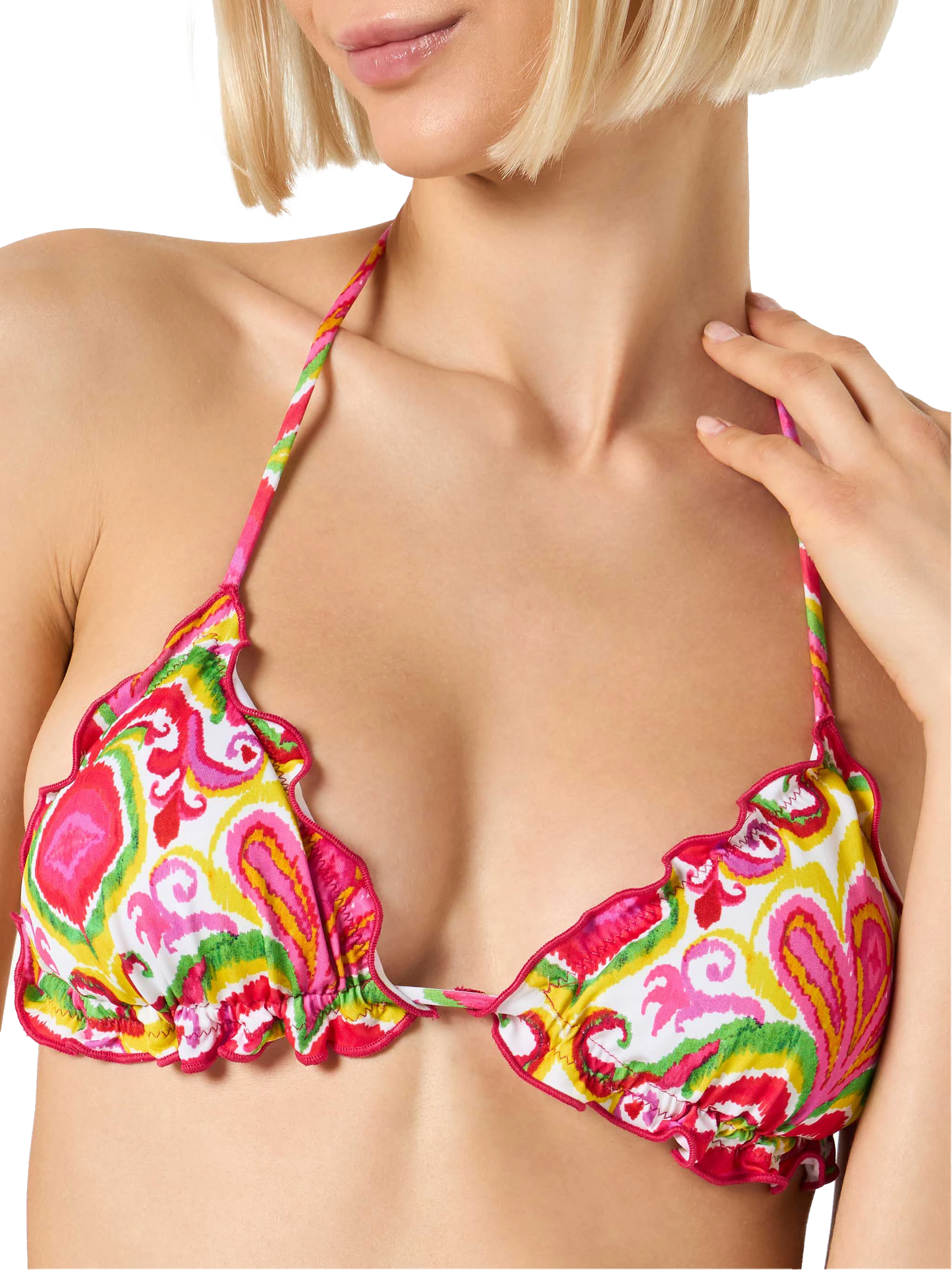 Woman triangle bikini with ikat print - MC2 Saint Barth