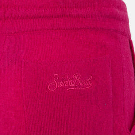 Girl fuchsia knitted jogger pants - MC2 Saint Barth