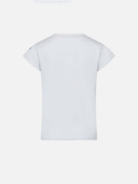 Girl cotton t-shirt with pocket - MC2 Saint Barth