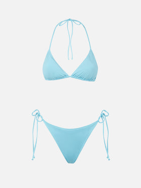 Bikini de triángulo Leah Marielle azul claro 
