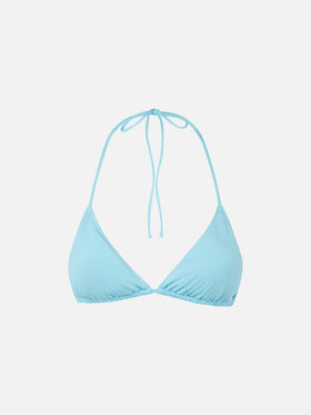 Hellblaues Triangel-Top für Damen