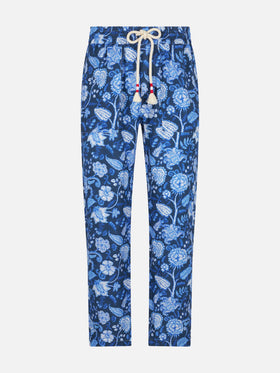 Man floreal print linen pants - MC2 Saint Barth
