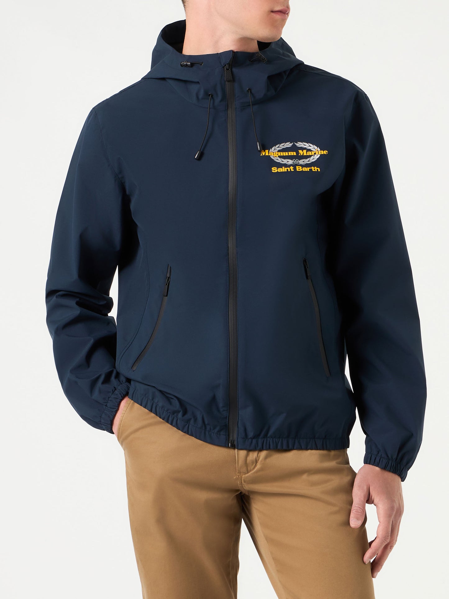 Man hooded lightweight windbraker | MAGNUM MARINE SPECIAL EDITION - MC2 Saint Barth
