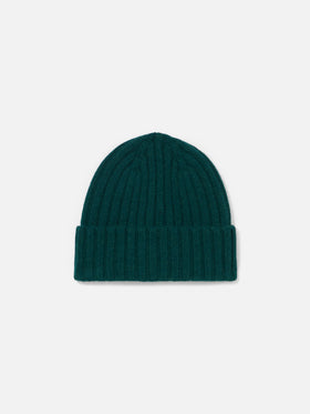 Man green cashmere blend hat Wengen with St. Barth embroidery - MC2 Saint Barth