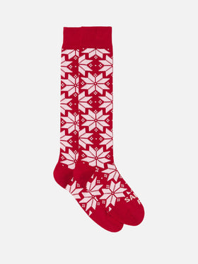 Man long socks with nordic print - MC2 Saint Barth