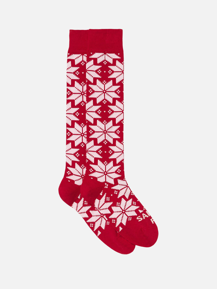 Man long socks with nordic print - MC2 Saint Barth