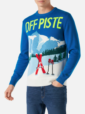 Herrenpullover mit Bergpostkarte