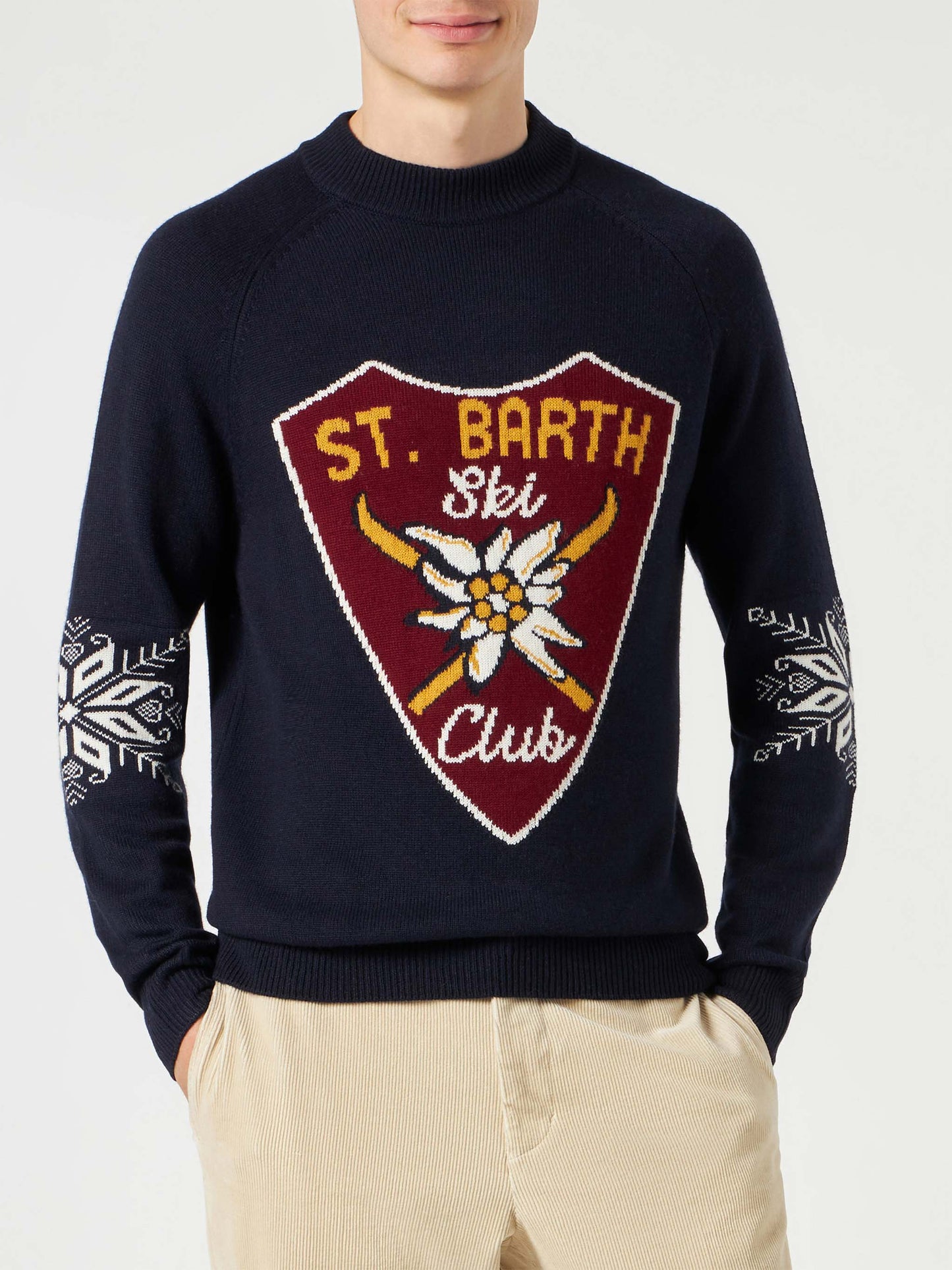 Halbrollkragenpullover Davos mit Alpenjacquard